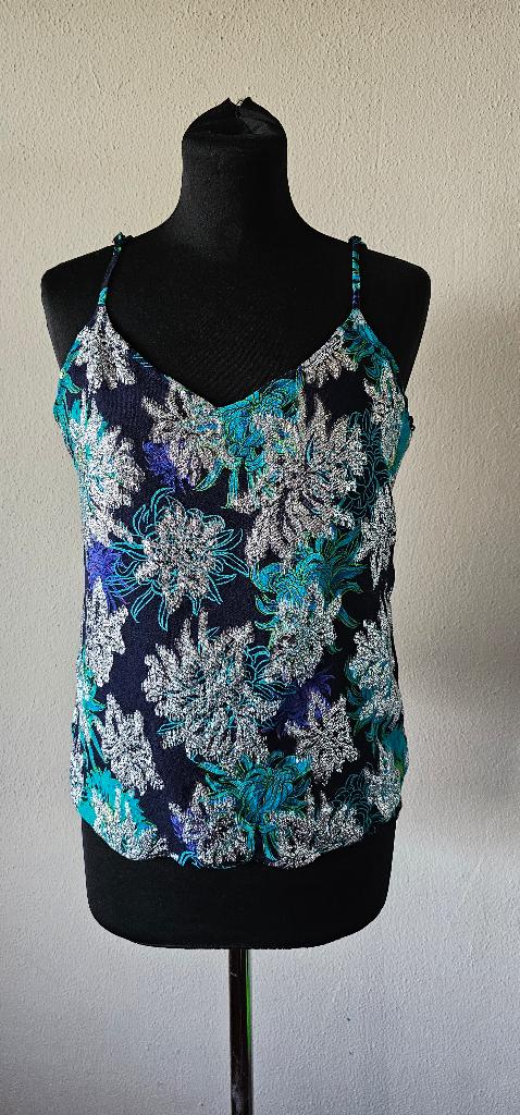 blauw top van Pom amsterdam maat 38 (27725), Maat 38/40 (M), Blauw, Ophalen of Verzenden, Zonder mouw