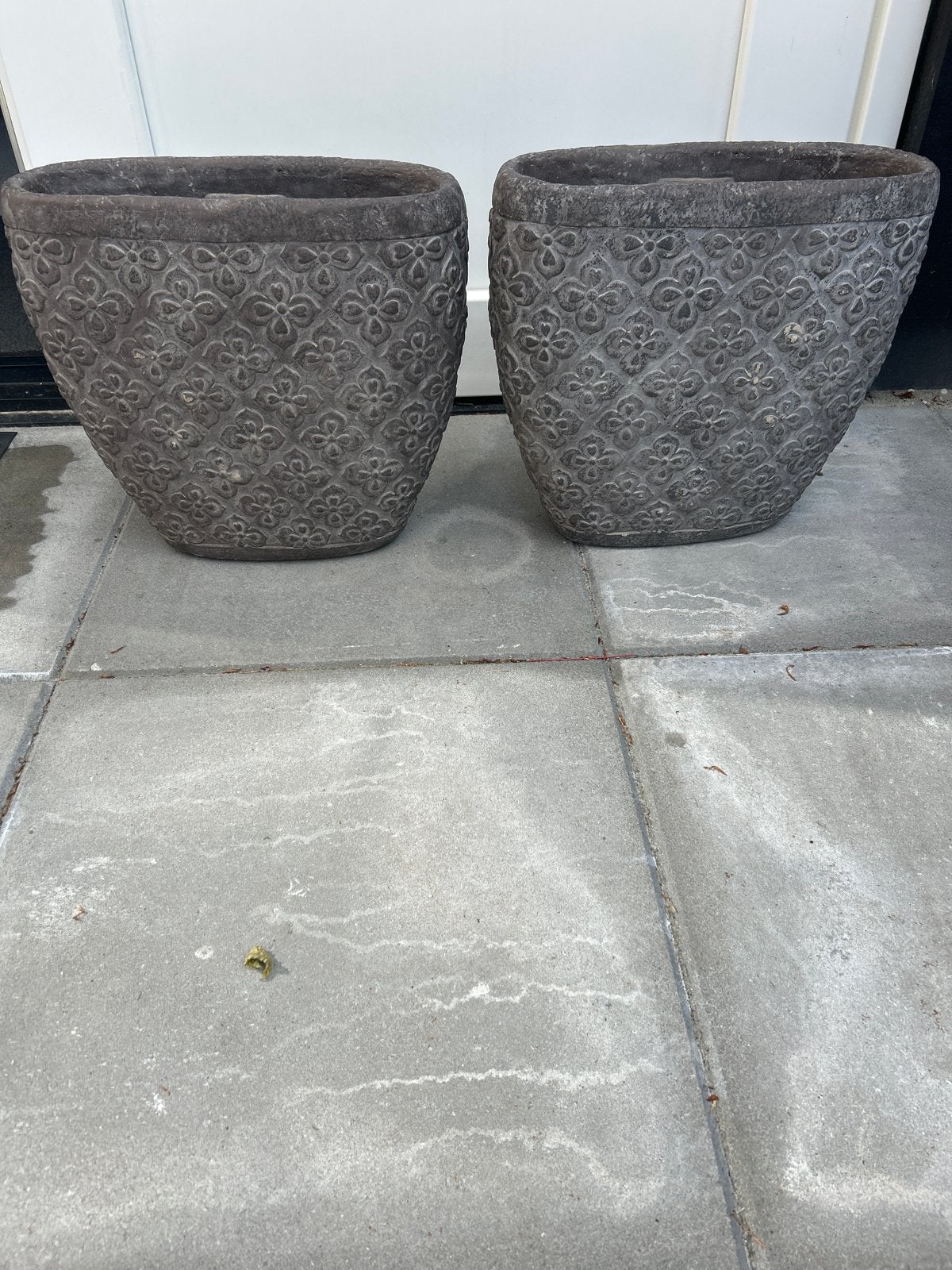 Set van 2 decoratieve bloempotten met patroon, Ophalen, Zo goed als nieuw