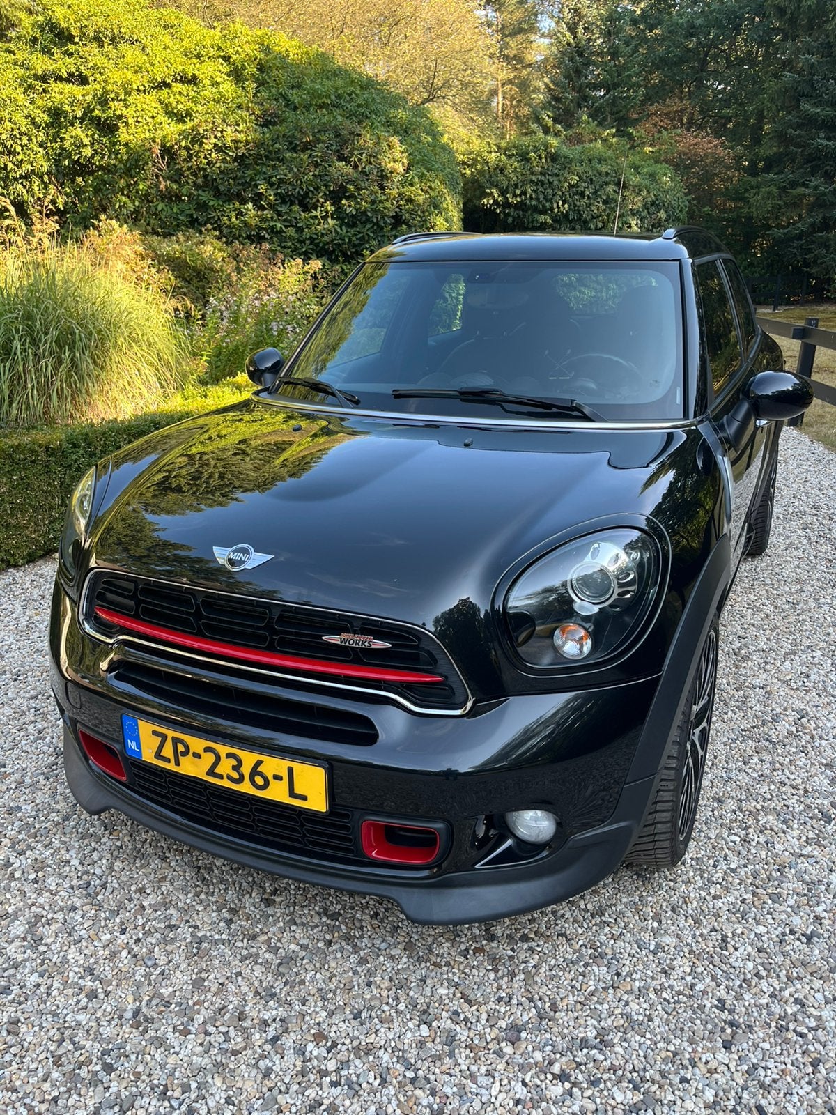 Mini Countryman 1.6 John Cooper Works aut All4 2012, Zwart, Zwart, Leder, 75 €/maand