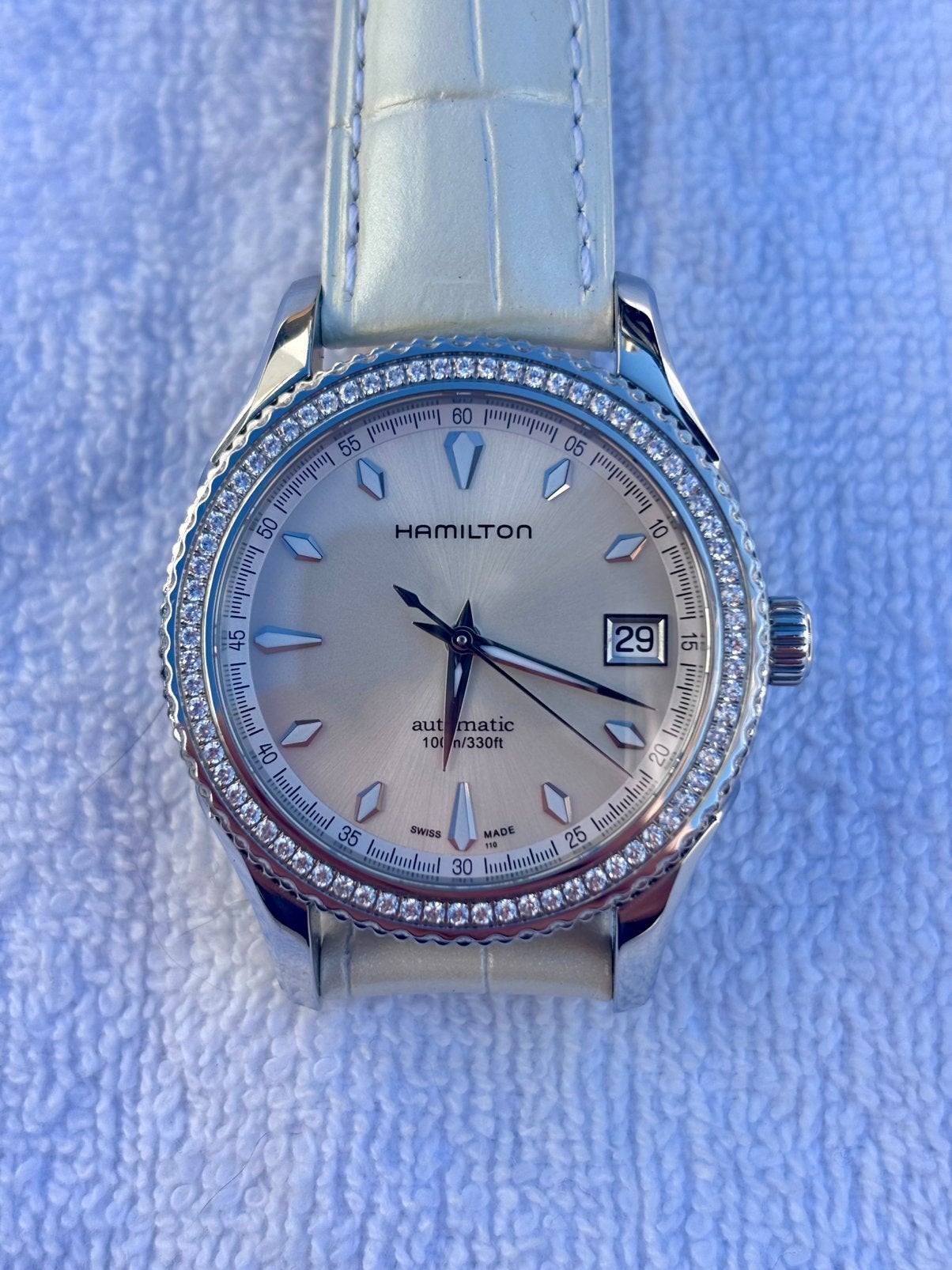 Hamilton Jazzmaster Seaview, Overige merken, Leer, Staal, Polshorloge
