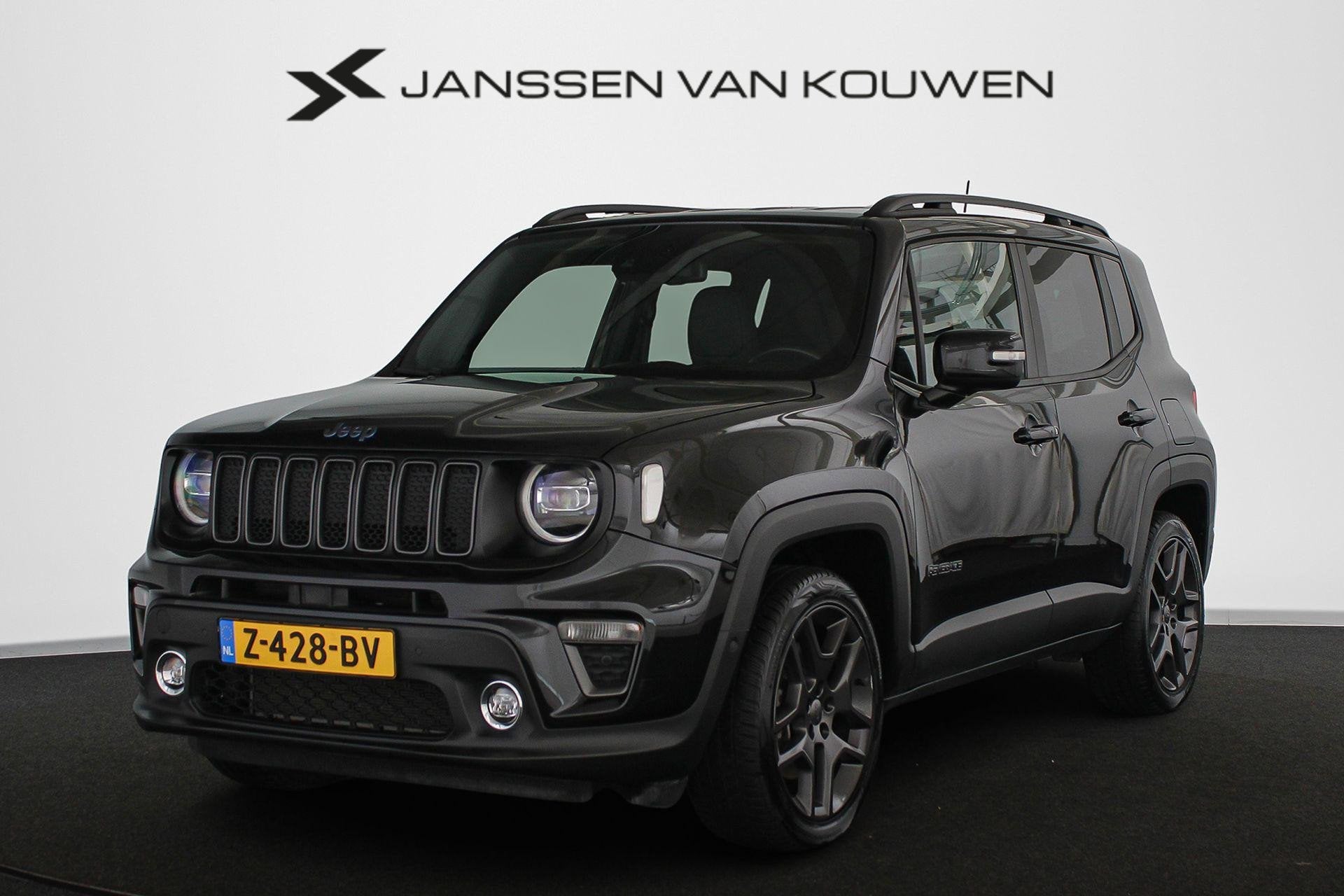 Jeep Renegade 4xe 240 Plug-in Hybrid Electric S LED Leder St, Auto's, Automaat, Gebruikt, 4 cilinders, Zwart
