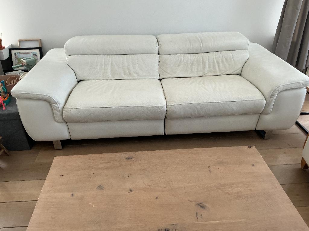 Lederen relax zetel, Ophalen, Gebruikt, 100 tot 125 cm, Leer