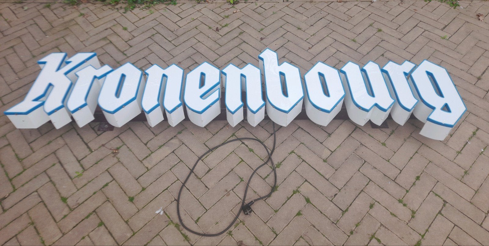 Lichtreclame Kronenbourg 2.10 meter Neon lichtbak, Ophalen, Lichtbak of (neon) lamp