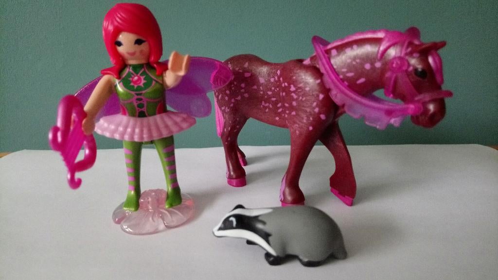 KORTING! - playmobil fee surya met Ruby-paard - 5449, Ophalen of Verzenden, Zo goed als nieuw, Complete set