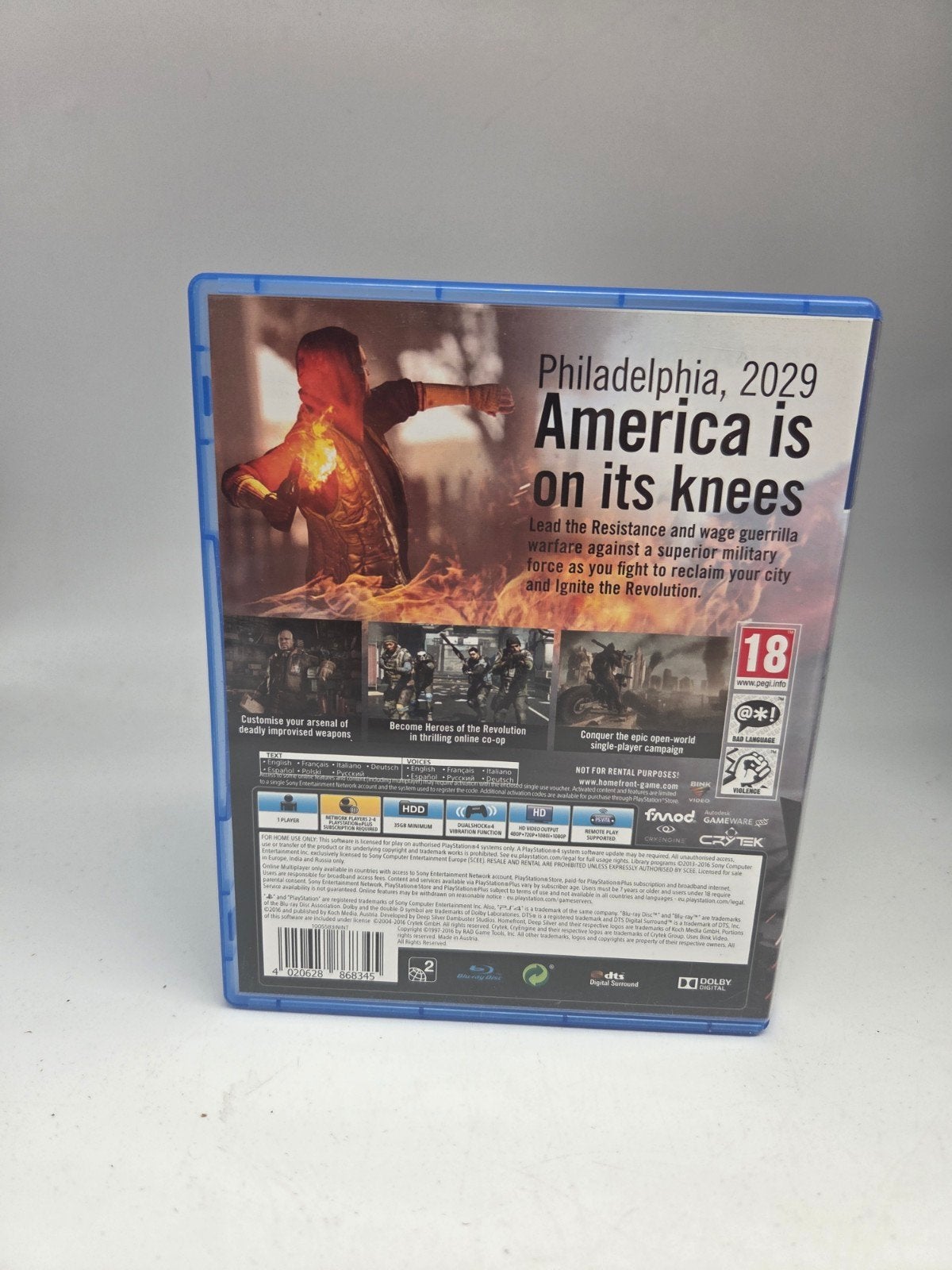 Homefront: The Revolution PS4 - Actievolle Shooter, Online, Vanaf 18 jaar, Shooter, Info@deepsilver.com
