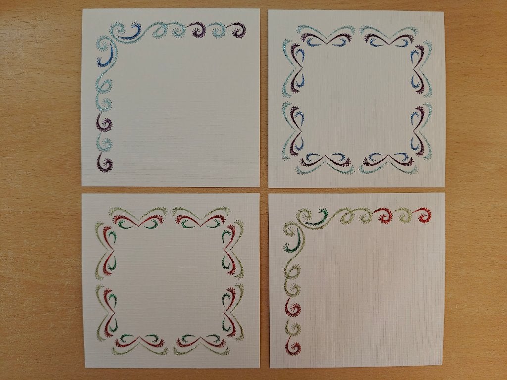 geborduurde oplegkaarten setje nr. 8, Ophalen of Verzenden, Nieuw, Overige thema's, Blanco kaart of Basiskaart