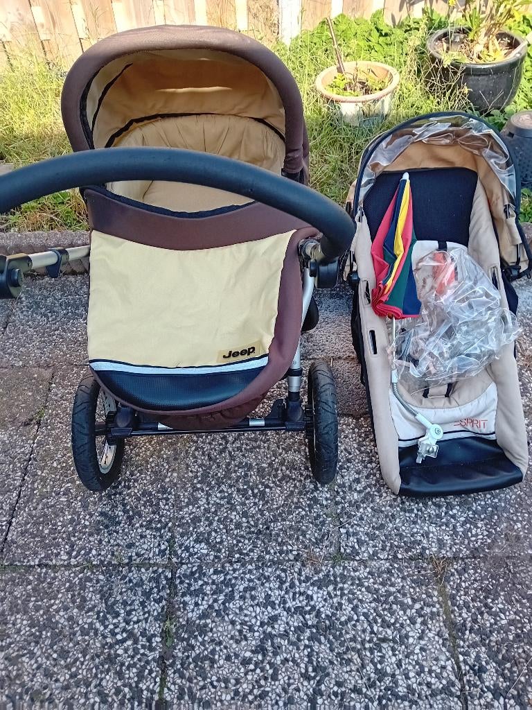 Kinderwagen, Gebruikt, Combiwagen, Verstelbare duwstang, Ophalen