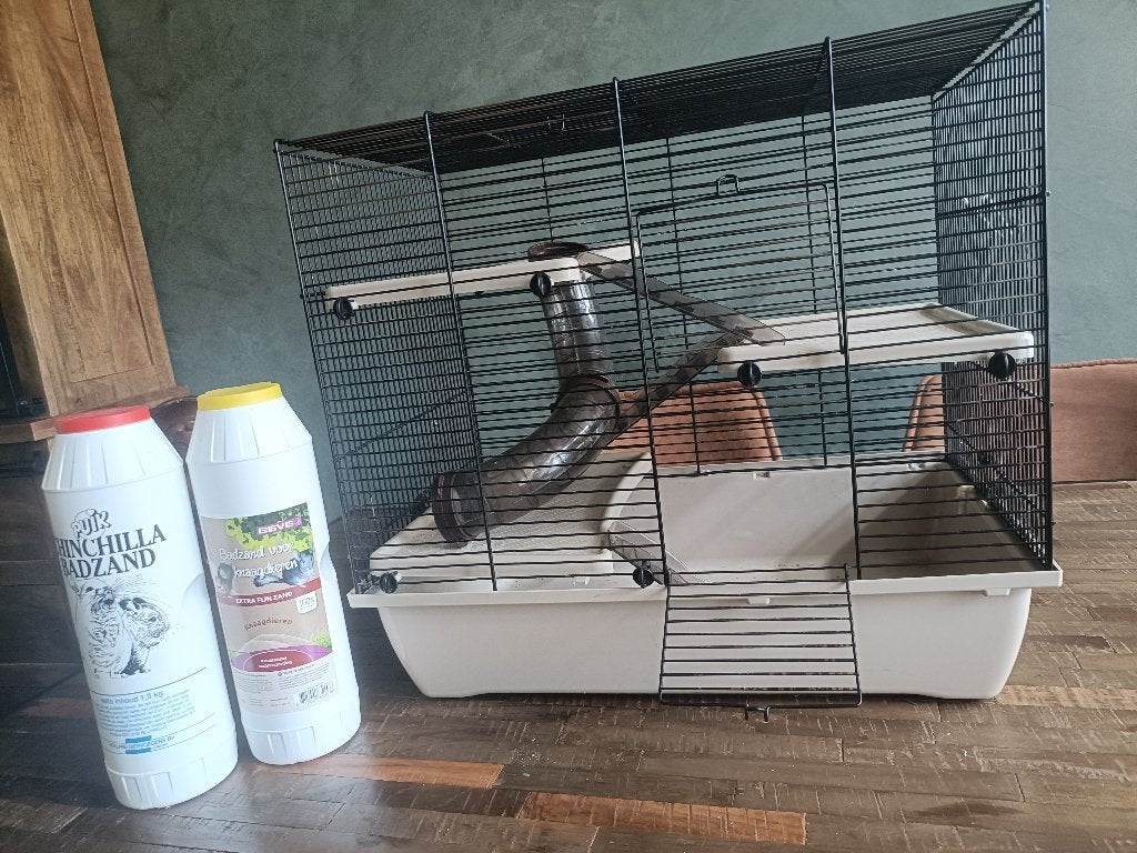 Hamsterkooi met voer en attributen, Dieren en Toebehoren, Kooi, Gebruikt, Minder dan 75 cm, Ophalen
