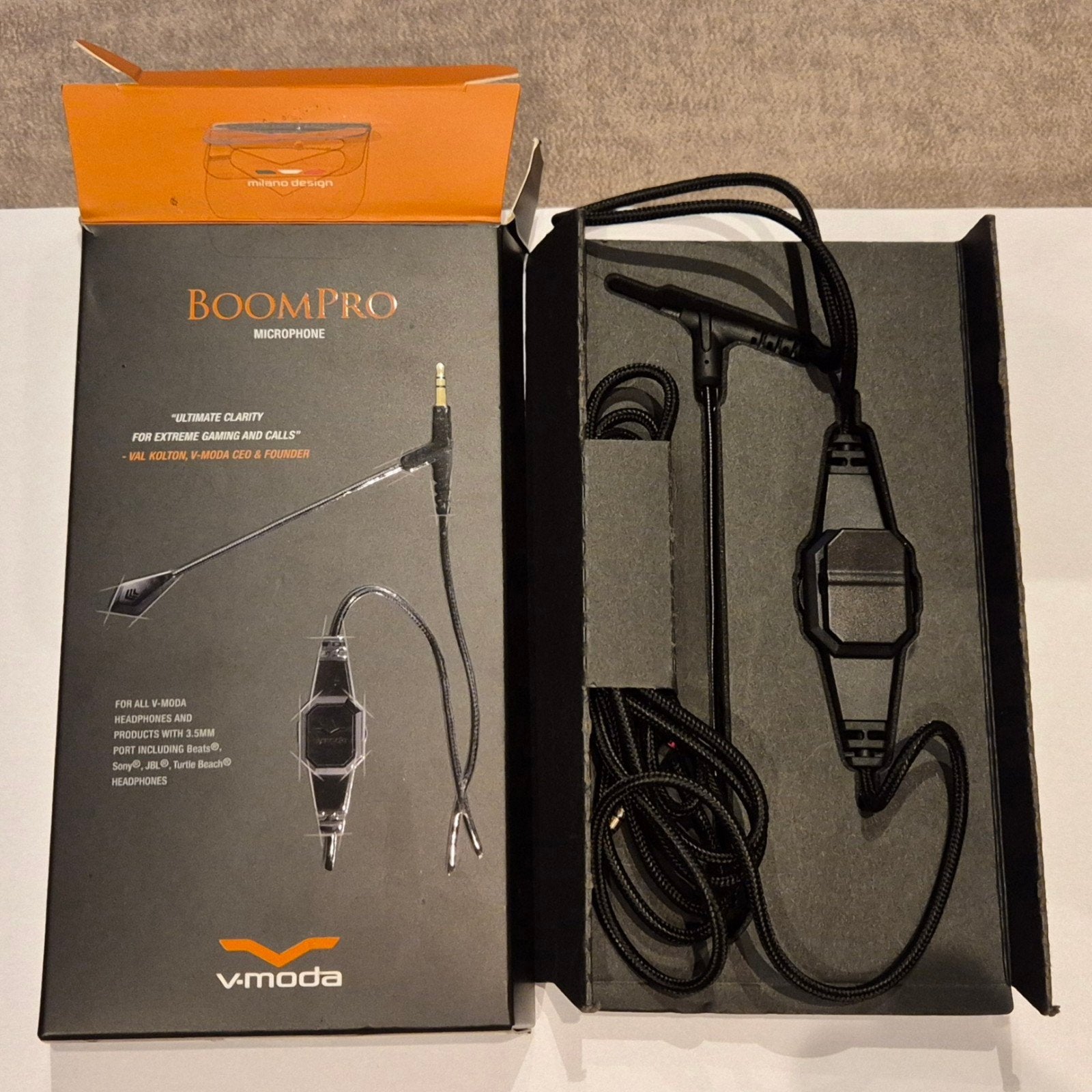 V-MODA BoomPro Microfoon voor Gaming en Bellen, Ophalen of Verzenden, Zo goed als nieuw, Overige typen