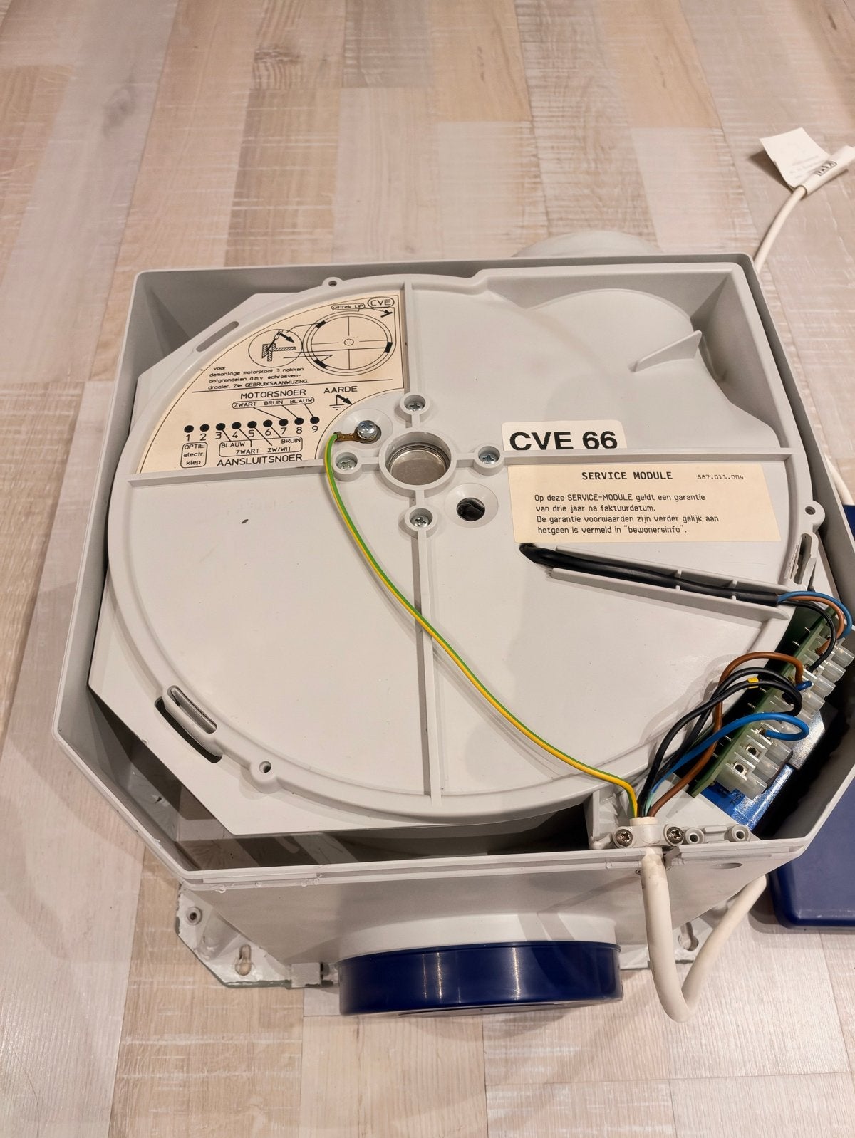 Itho CVE 66 Perilex mechanische ventilatiebox, Doe-het-zelf en Verbouw, Ophalen of Verzenden, Gebruikt, Afzuiger