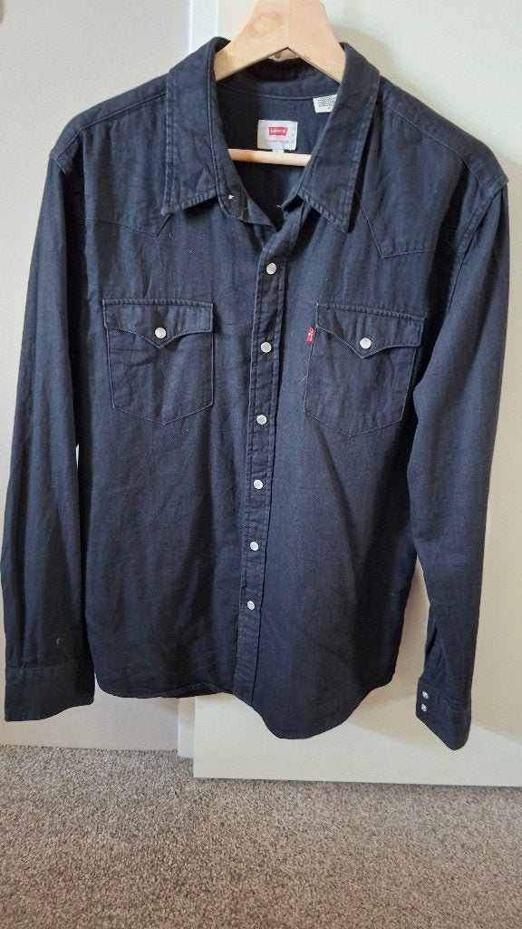 Levi's zwarte blouse maat L, Ophalen, Levi's, Zwart, Zo goed als nieuw