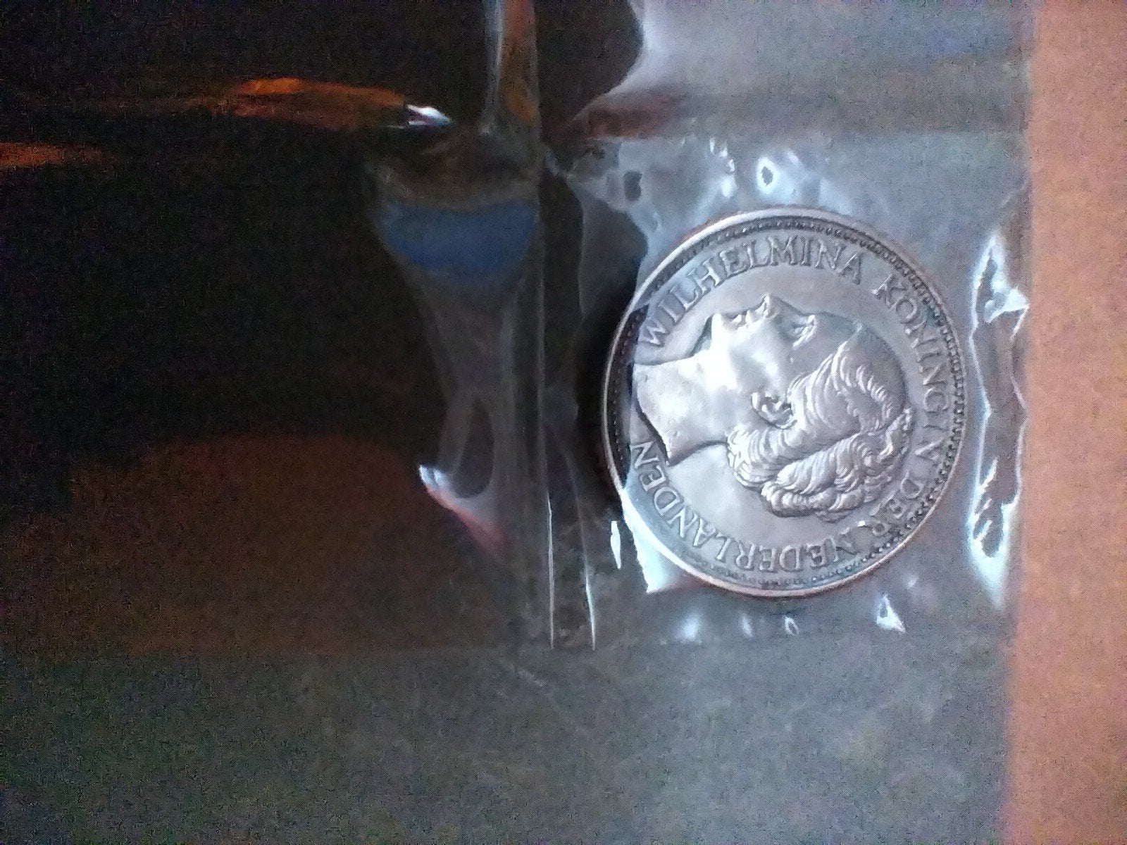 Zilveren 25 Cent 1941 Koningin Wilhelmina, Zilver, 25 cent, Ophalen of Verzenden, Koningin Wilhelmina