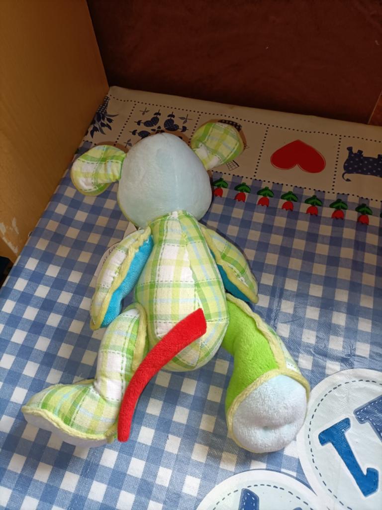 Happy Horse muis Molly knuffel met kaartje groen en blauw, Ophalen of Verzenden, Zo goed als nieuw, Overige typen