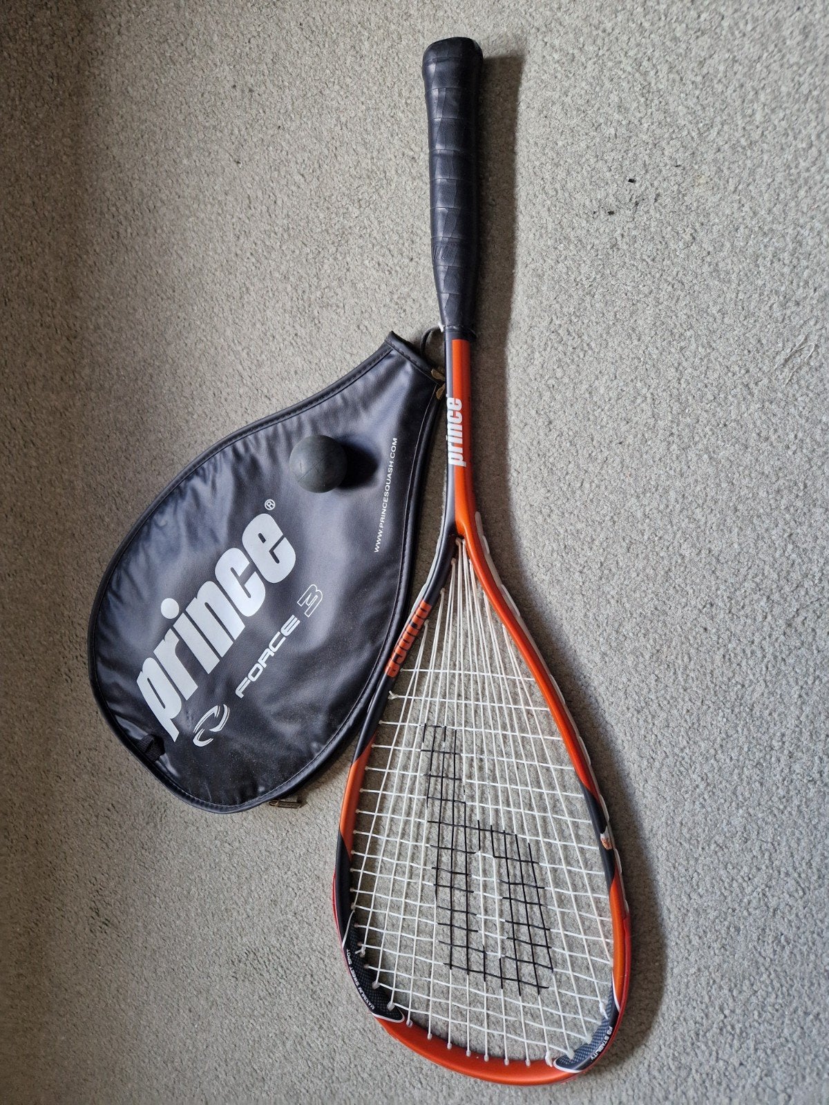 Squash  set, Ophalen of Verzenden, Zo goed als nieuw, Racket, Met hoes