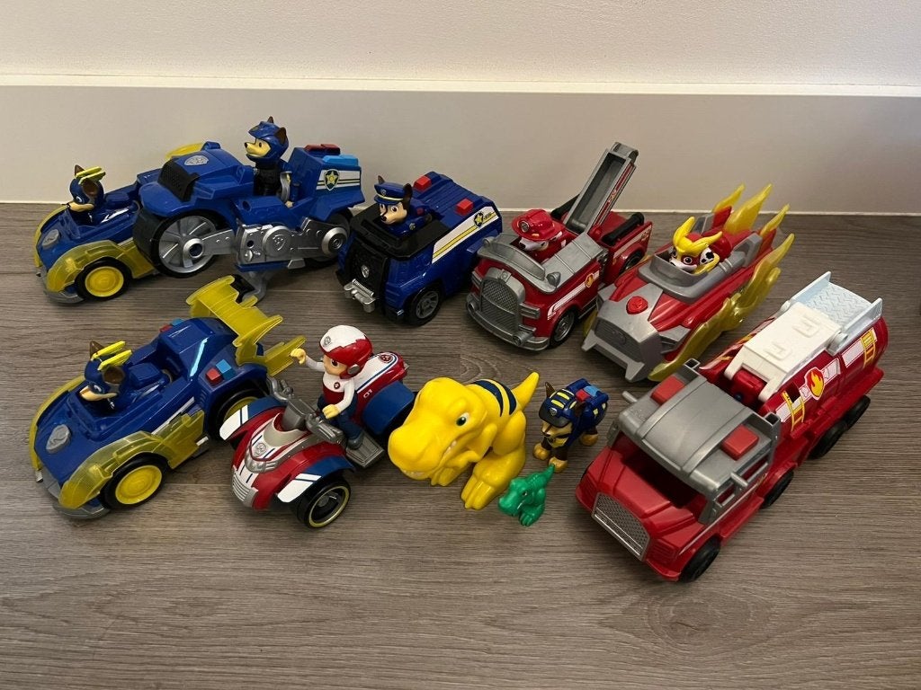 9x diverse paw patrol voertuigen, Kinderen en Baby's, Speelgoed | Speelgoedvoertuigen, Ophalen, Zo goed als nieuw
