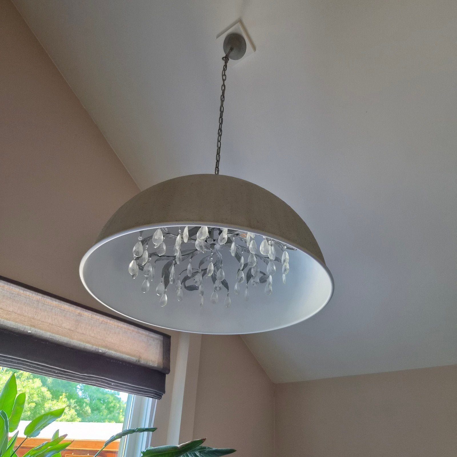 Schitterende design hanglamp Ø93 cm – exclusieve blikvanger, Huis en Inrichting, Ophalen, Zo goed als nieuw, Metaal, E14 (klein)