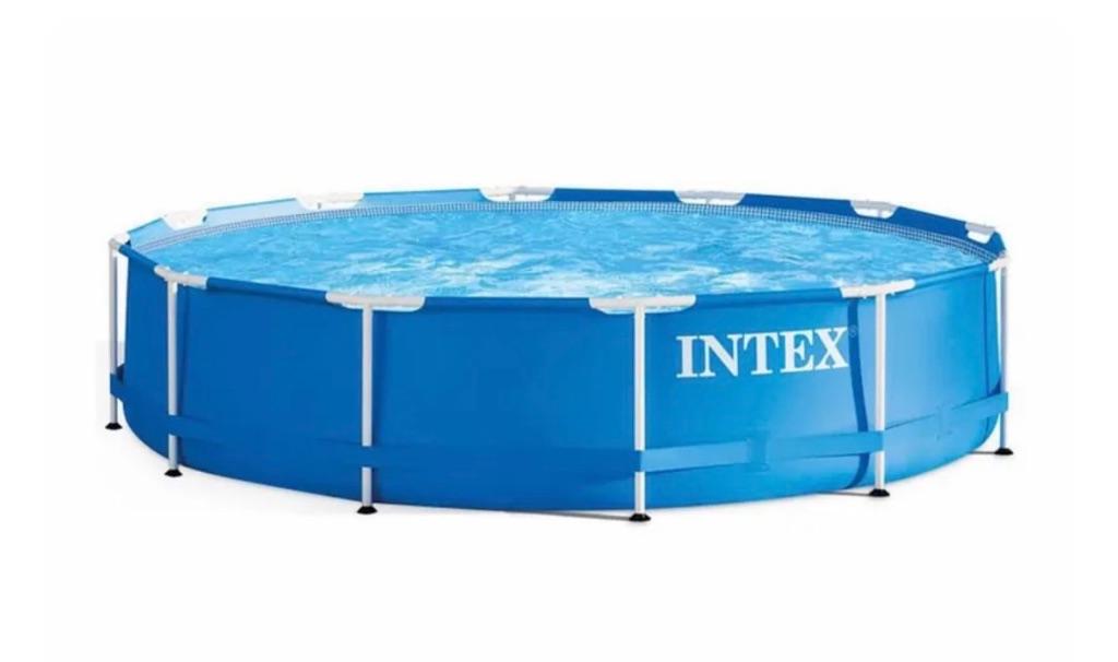 Nieuw - Zwembad Intex Metal Frame - 366 x 76 cm, Ophalen, Minder dan 80 cm, Rond, Opzetzwembad