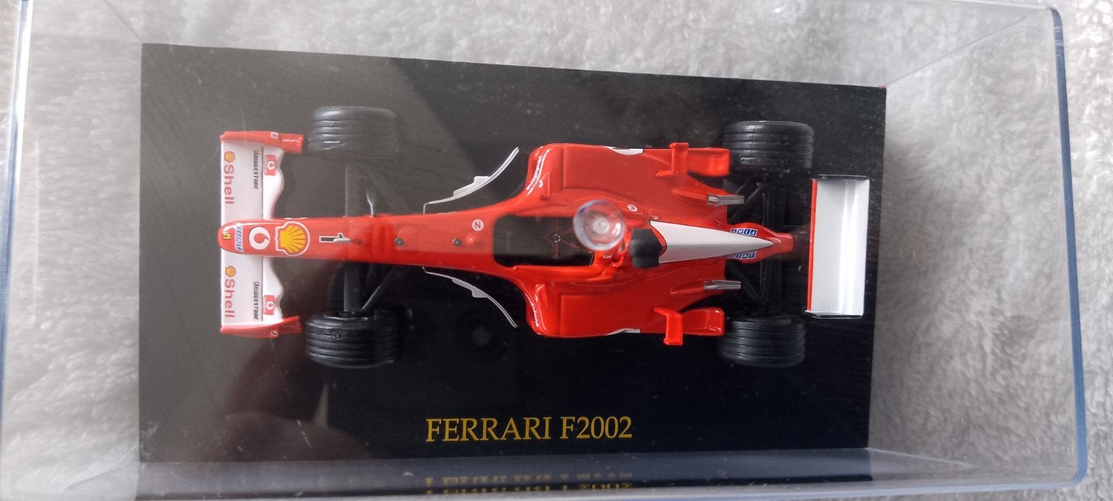 Ferrari F2002 modelauto Schumacher schaal 1:43, Verzenden, Zo goed als nieuw, Auto, Overige merken