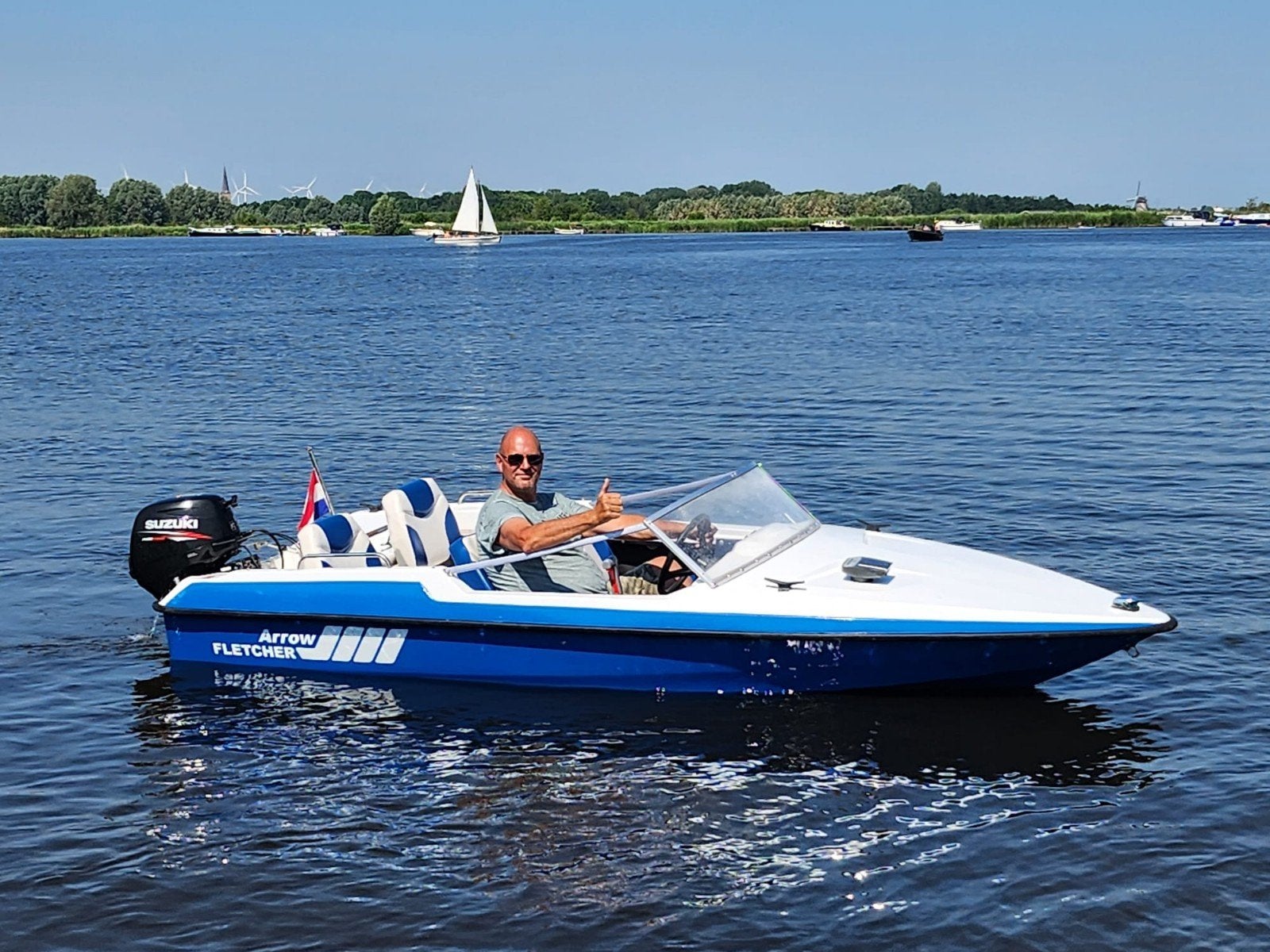 Leuke Fletcher Arrow met Suzuki 9.9 motor en trailer, Watersport en Boten, Speedboten, Overige merken, Gebruikt, Ophalen of Verzenden