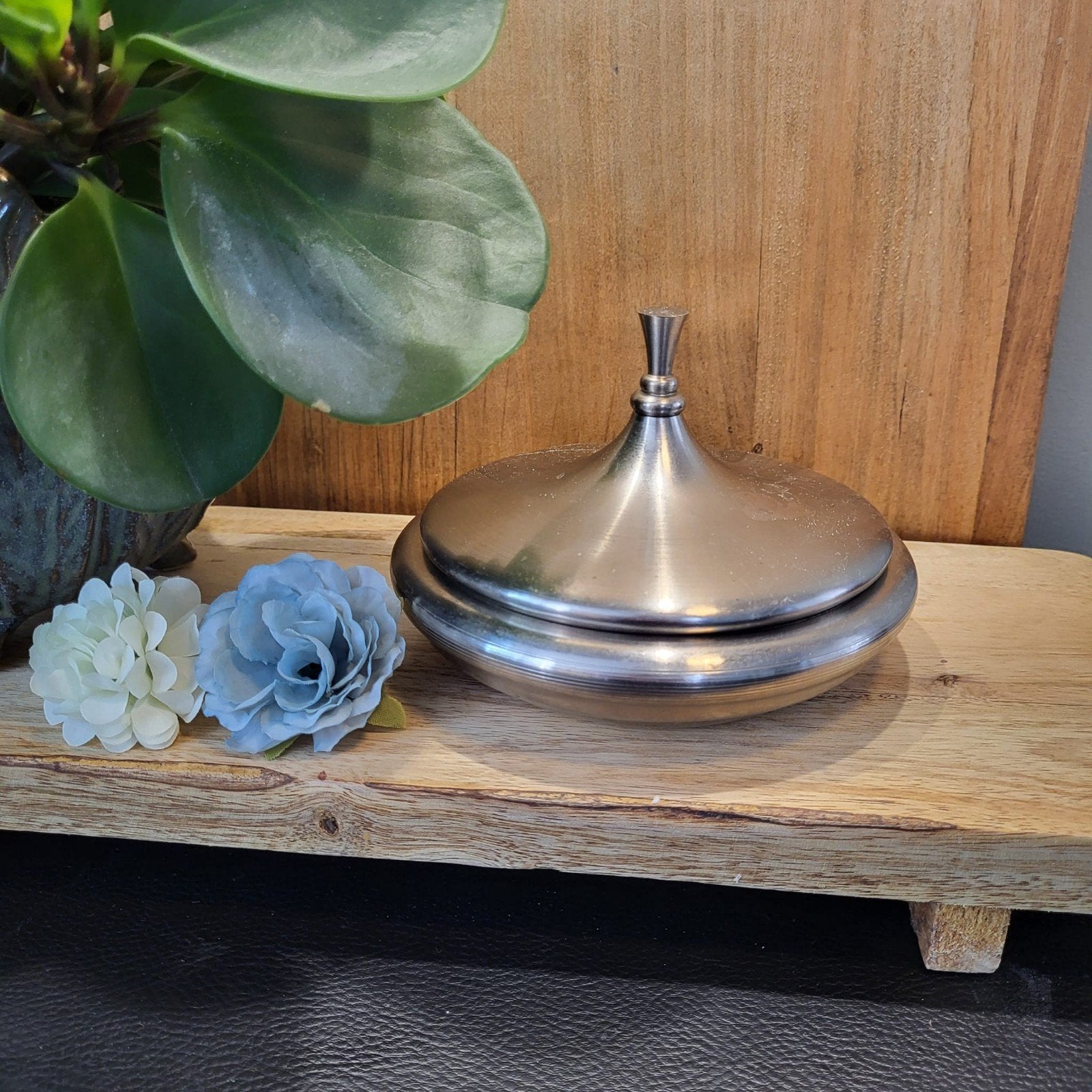 Vintage Daalderop Holland RVS schaaltje met deksel, Antiek en Kunst, Ophalen of Verzenden