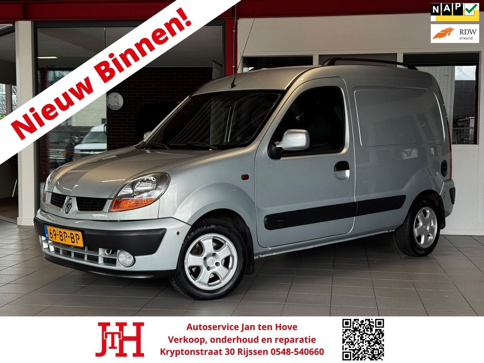 Renault Kangoo Express 1.6-16V Grand Confort*Airco*Automaat*, Auto's, Bestelauto's, Stof, Gebruikt, Zwart, Renault