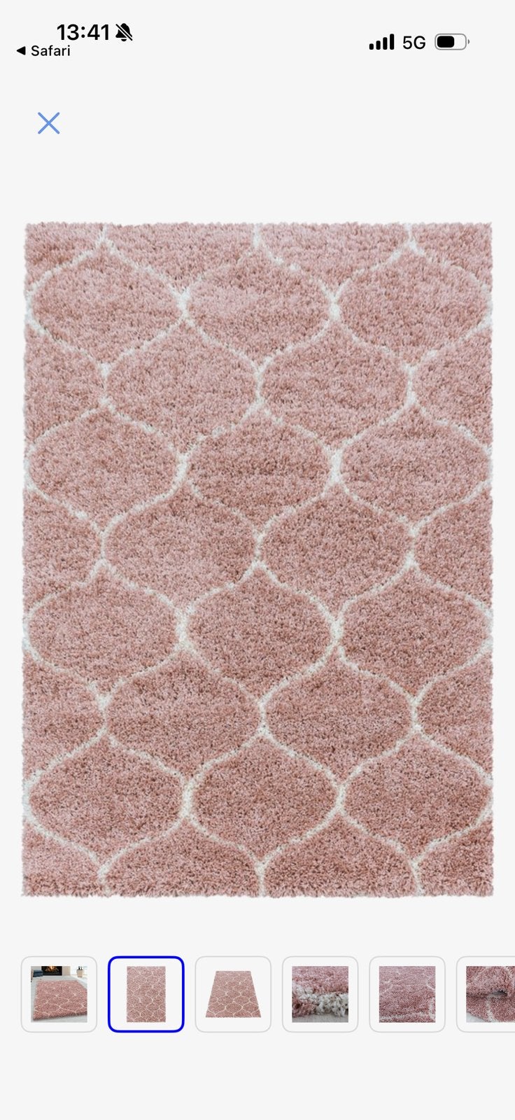 Vloerkleed hoogpolig roze met patroon 200x290, Ophalen, 200 cm of meer, Zo goed als nieuw, 200 cm of meer