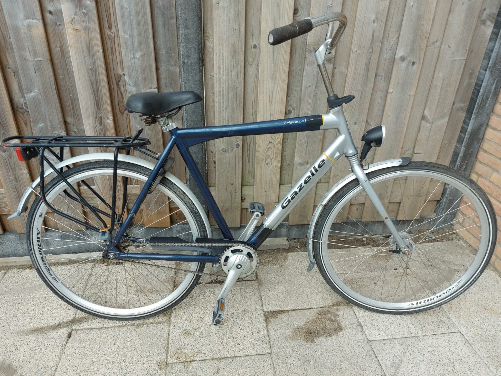Gazelle fiets met terugtraprem en bagagedrager, Terugtraprem, Ophalen of Verzenden, Gazelle, 53 tot 56 cm