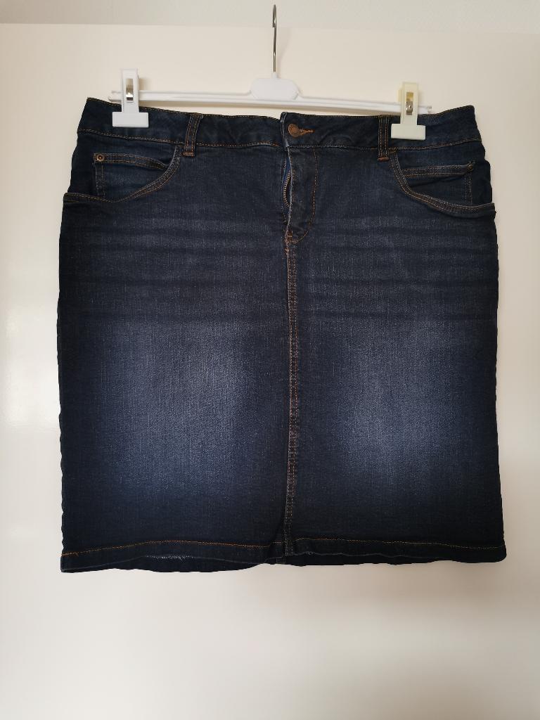 31 .. zgan spijkerrok John Baner  maat 46, Kleding | Dames, Grote Maten, Ophalen of Verzenden, Zo goed als nieuw, Blauw, Rok
