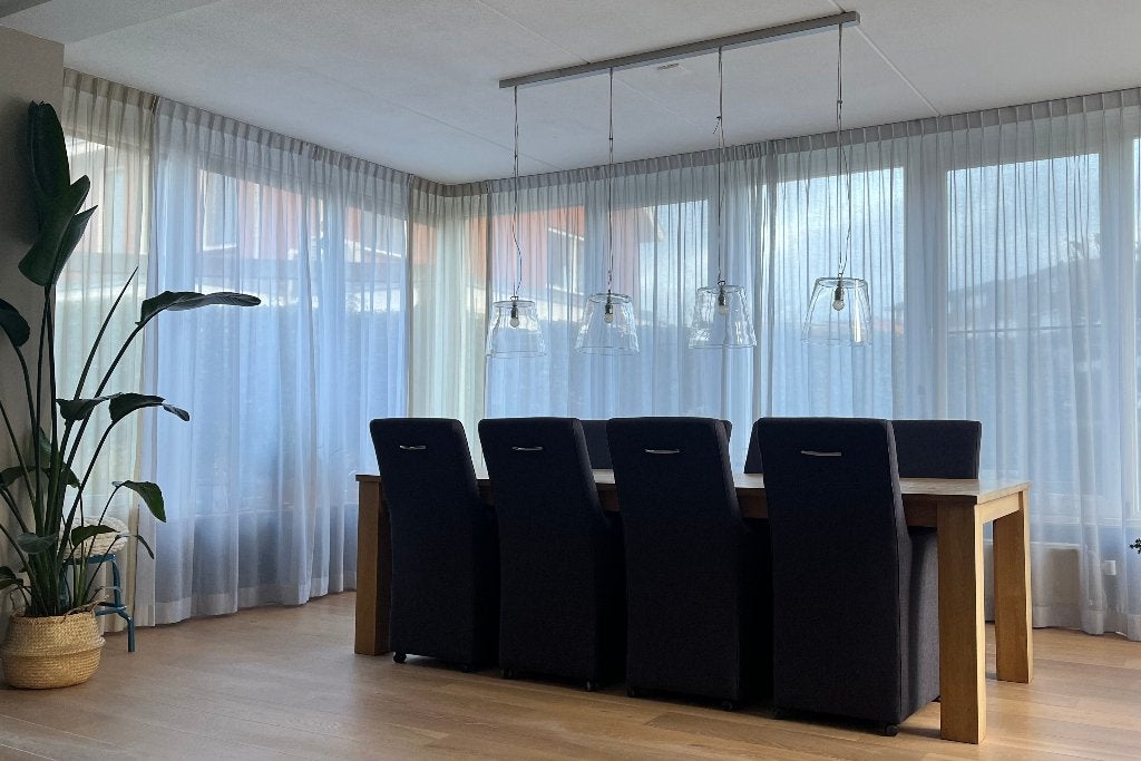 Eettafel hanglamp, Ophalen, Gebruikt, Glas, 50 tot 75 cm