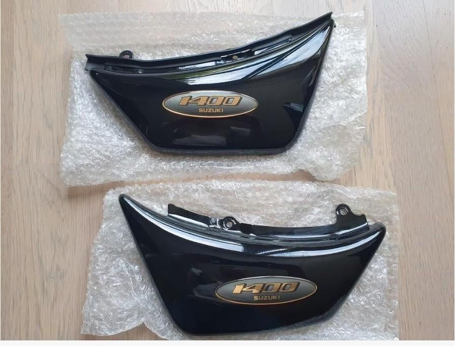 2 Suzuki Intruder VS1400 zijkappen zijdeksels zwart, Motoren, Onderdelen | Suzuki, Ophalen of Verzenden, Nieuw