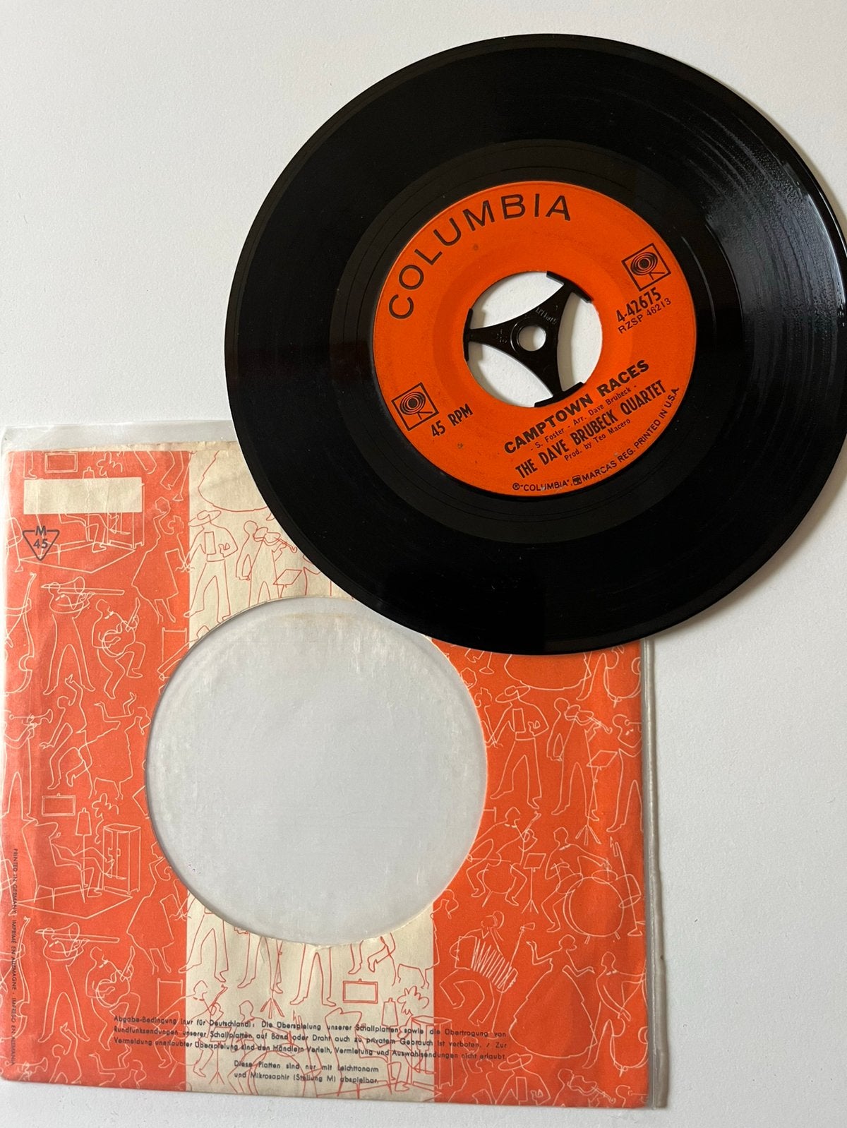 Dave Brubeck Quartet “Bossa nova USA/Camptown races”, Ophalen of Verzenden, Zo goed als nieuw