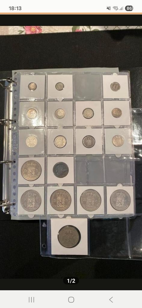 Zilveren munten willem 2, Postzegels en Munten, Munten | Nederland, Ophalen of Verzenden, Koning Willem II, Zilver