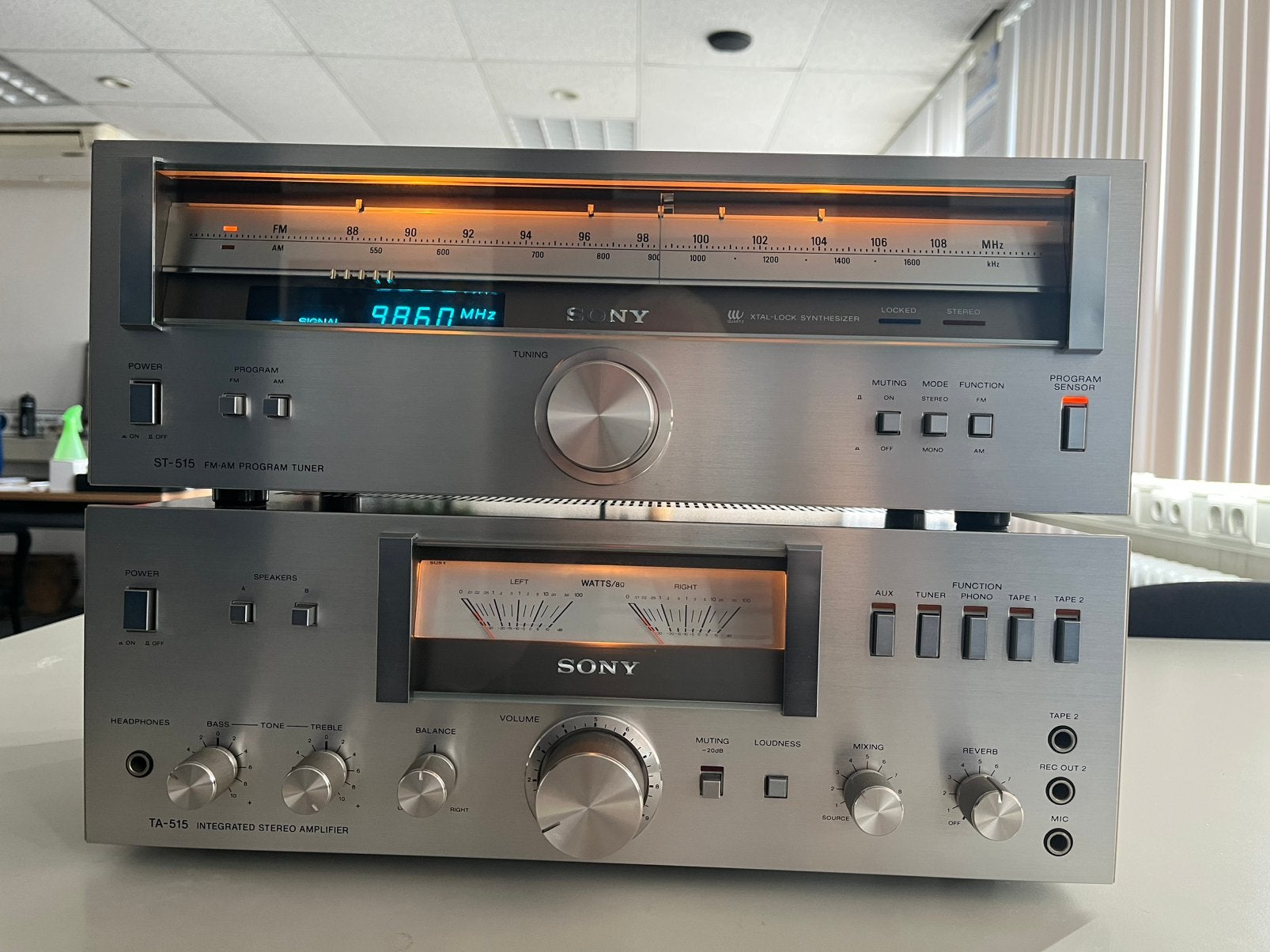 Sony stereoset TA-515 en ST-515, Ophalen, Zo goed als nieuw, Sony