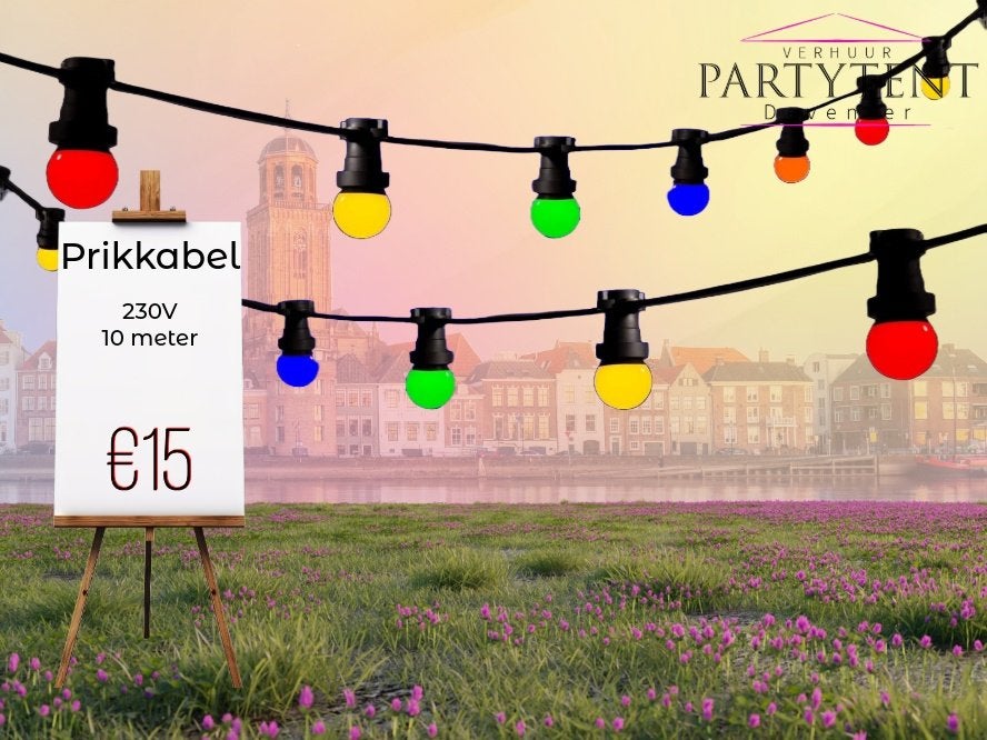 Prikkabel 10 meter huren voor sfeervolle verlichting, Ophalen, Nieuw, Overige
