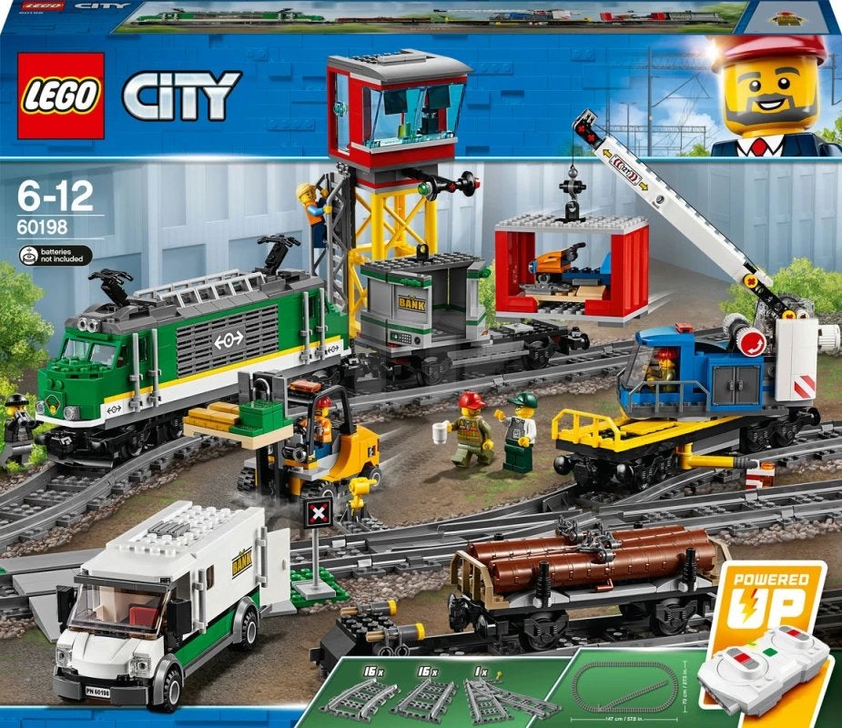 LEGO City Vrachttrein 60198 met afstandsbediening, Ophalen of Verzenden, Zo goed als nieuw, Overige merken