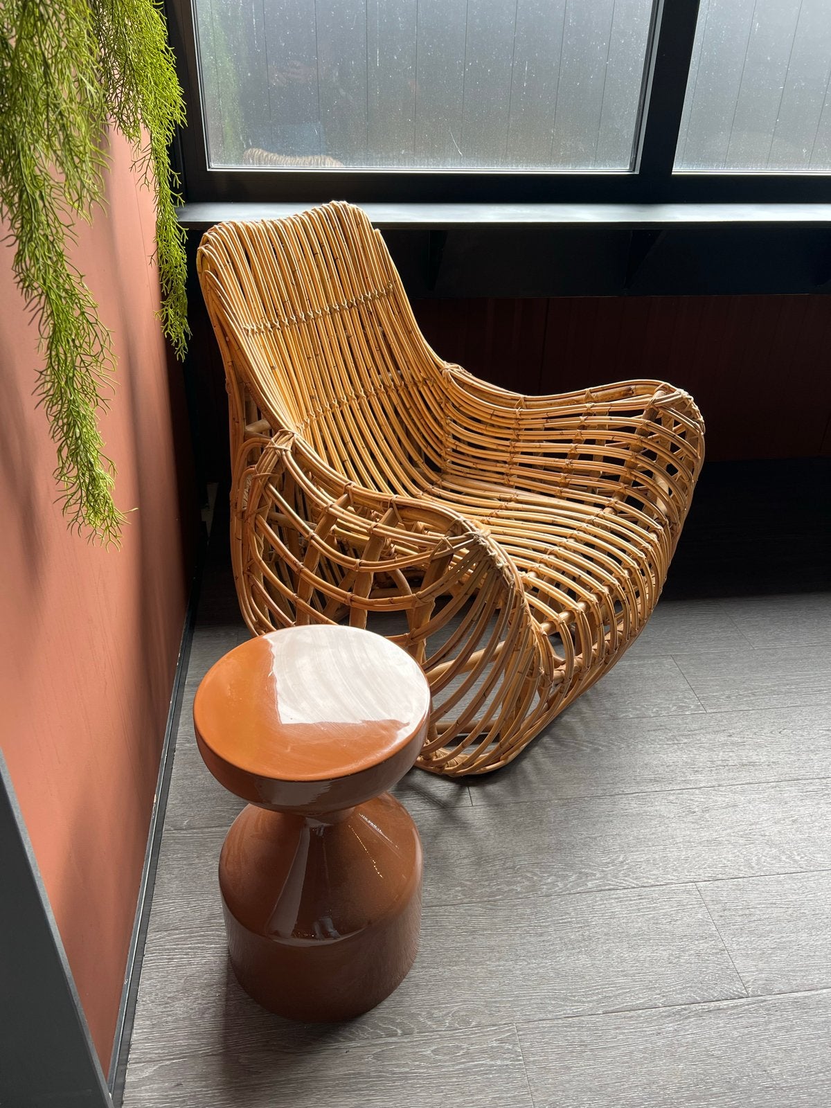 Rotan fauteuil - Natuurlijk en comfortabel- retourverkoop, Huis en Inrichting, Overige kleuren, Nieuw, Riet of Rotan, Ophalen of Verzenden