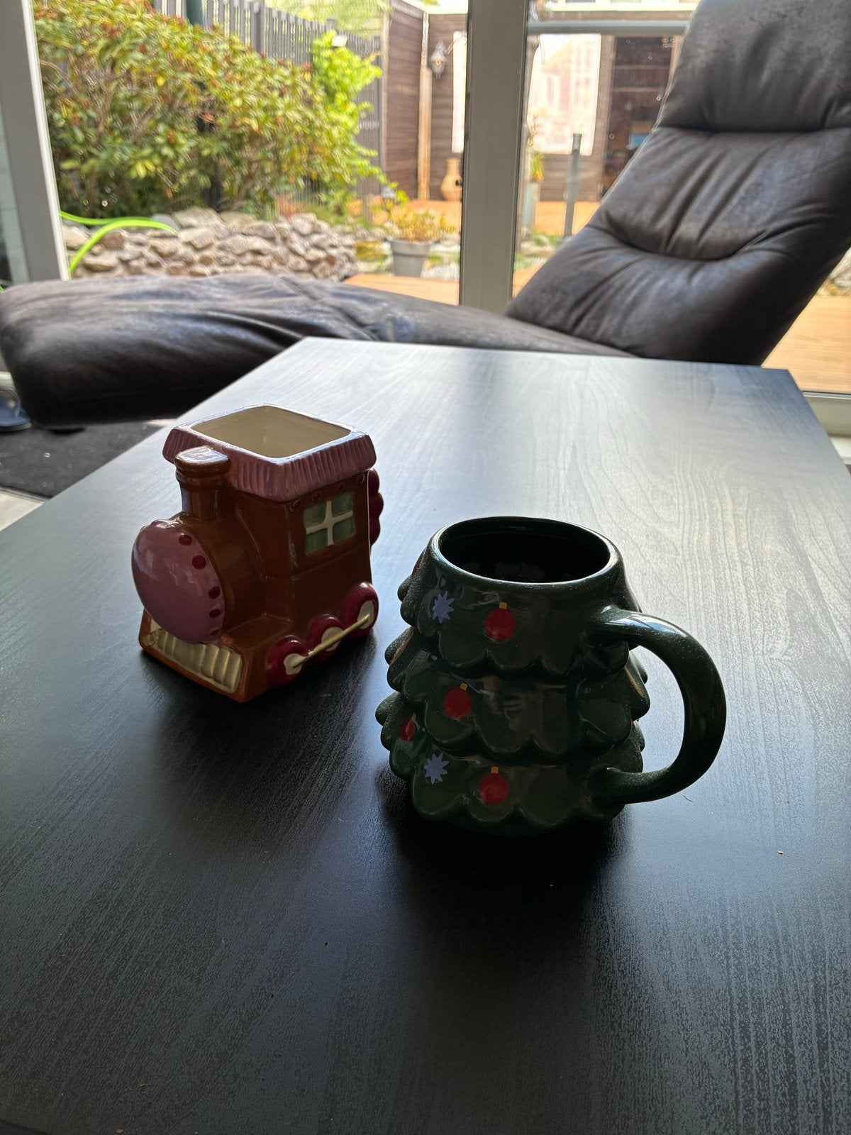 Leuke kerst mokken: trein en kerstboom design, Ophalen, Steen/keramiek, Meerkleurig, Overige typen