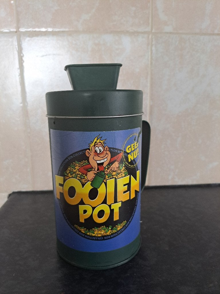 Fooienpot, Ophalen, Gebruikt, Metaal of Blik, Dier