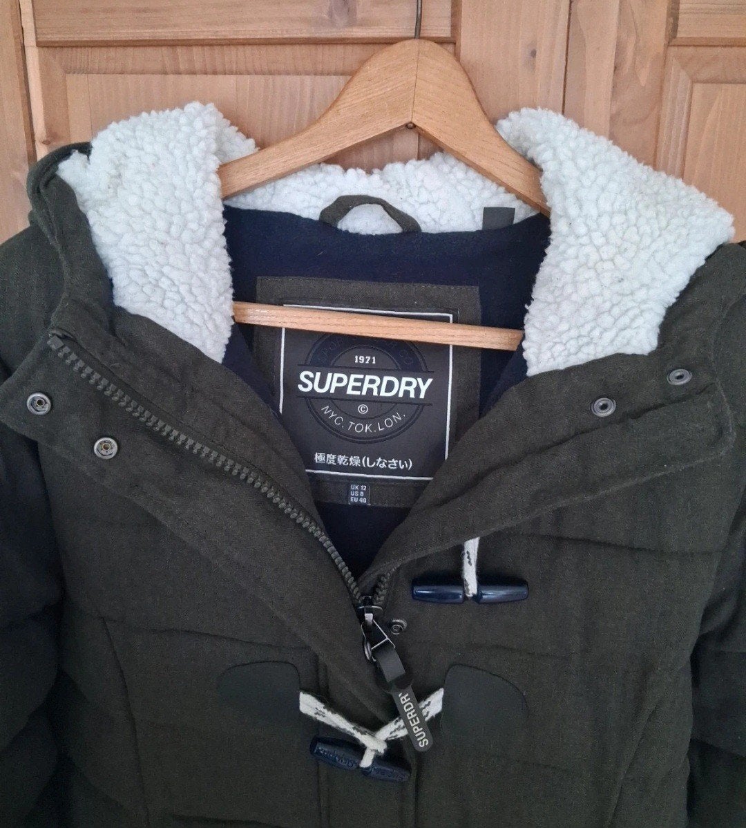 winterjas dames Superdry maat 40, Maat 38/40 (M), Superdry, Ophalen of Verzenden, Zo goed als nieuw