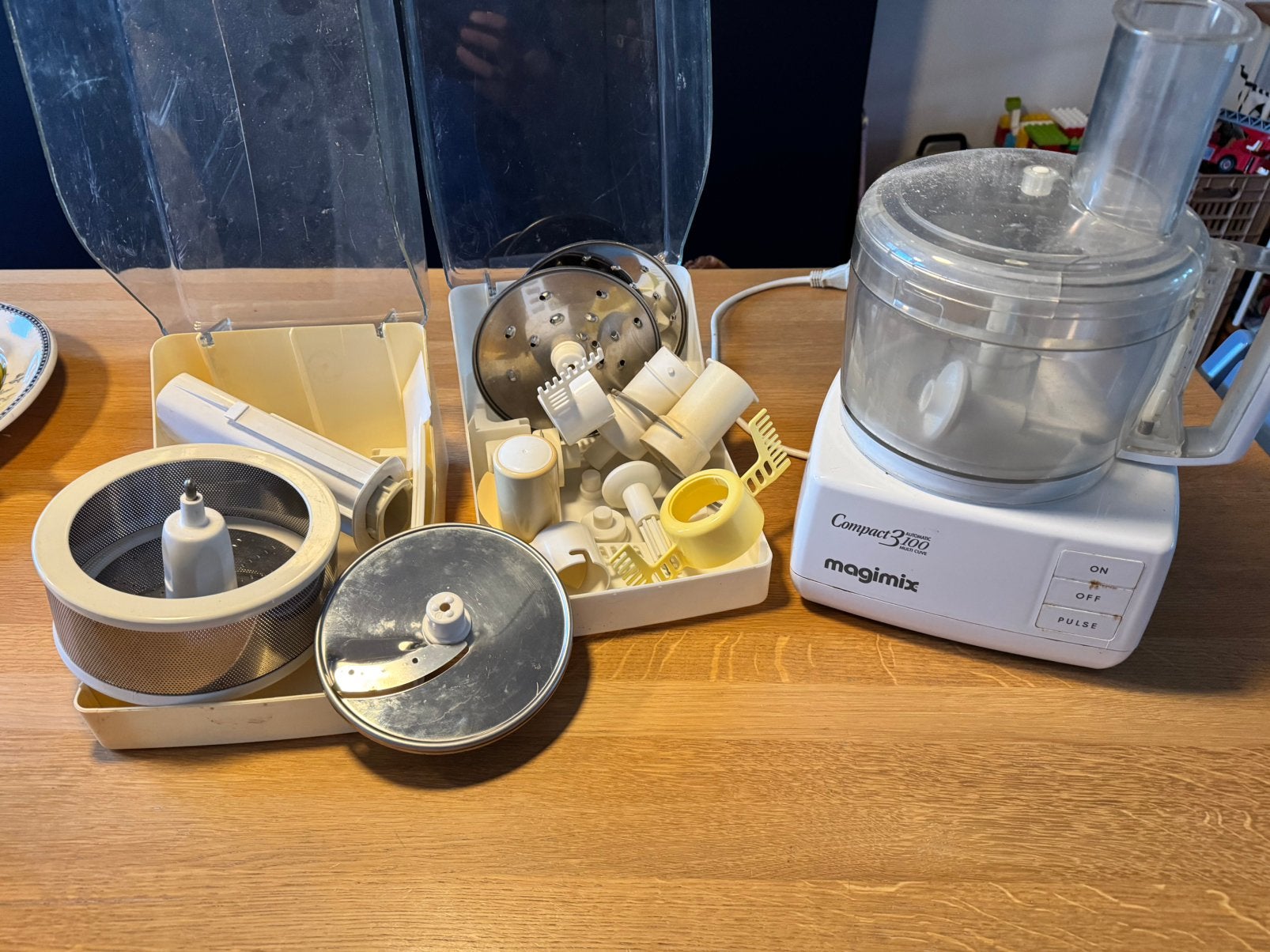 Magimix compact 3100 met accessoires, Witgoed en Apparatuur, Ophalen of Verzenden, Gebruikt, Vaatwasserbestendig, 1 snelheid
