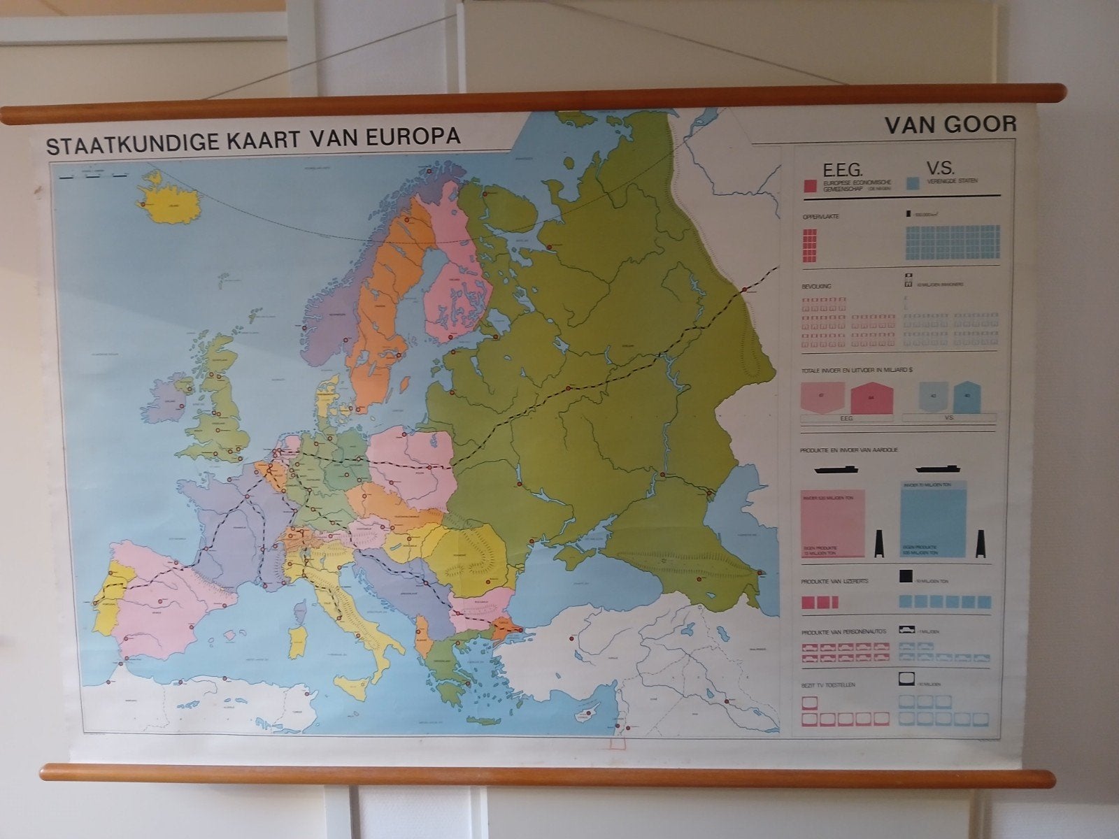 Collectie Oude Schoolplaten: Geschiedenis en Aardrijkskunde, Antiek en Kunst, Ophalen, Aardrijkskunde