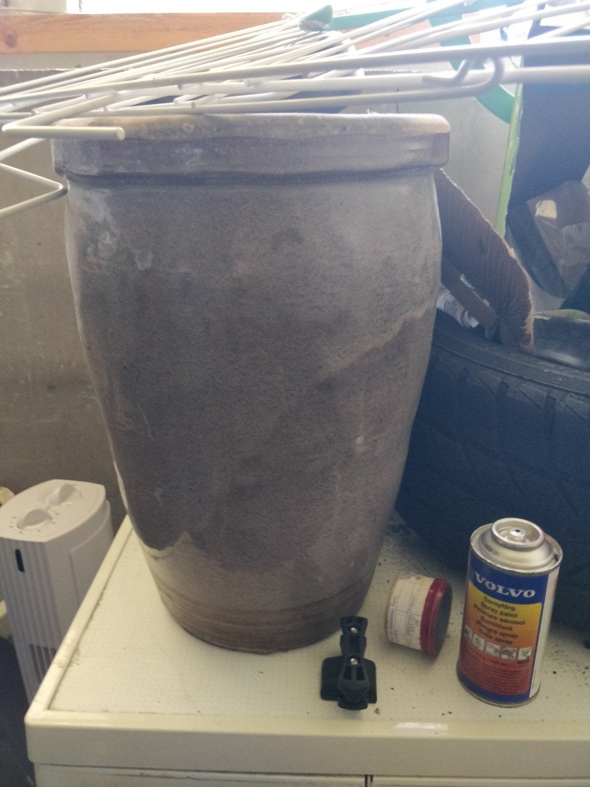Grote aardewerken pot - 38cm hoog, 32cm breed, Ophalen
