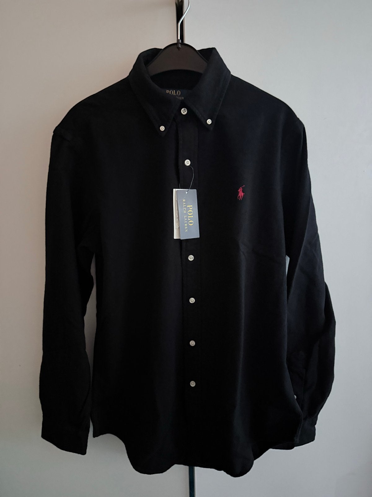 Polo Ralph Lauren Zwart Oxford Overhemd – Maat M, Ophalen of Verzenden, Nieuw, Zwart, Halswijdte 39/40 (M)