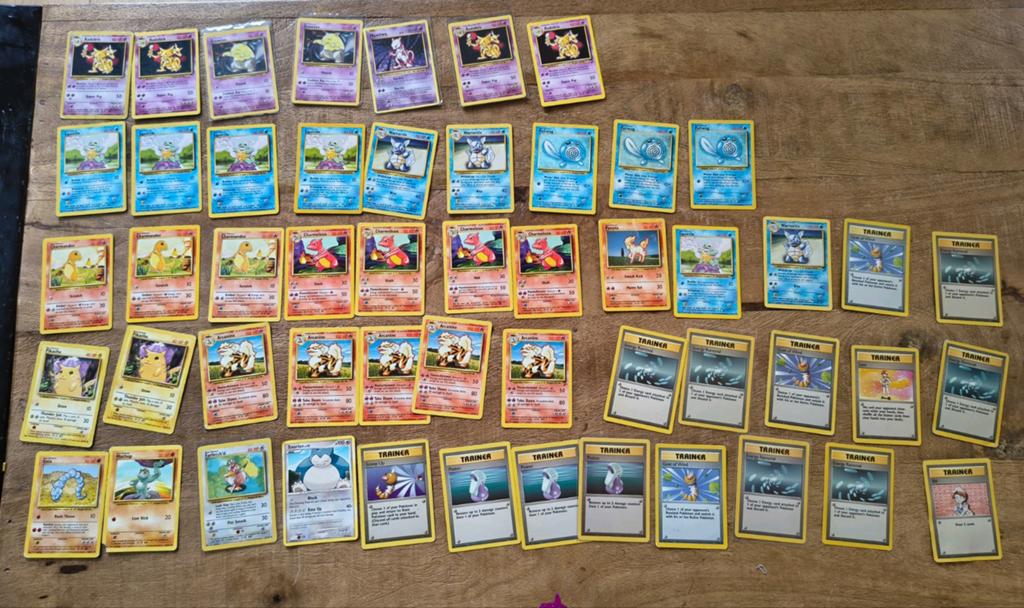 Pokémon Kaarten: Base, Fossil, Jungle, Team Rocket - 1st Ed., Ophalen of Verzenden, Gebruikt, Meerdere kaarten