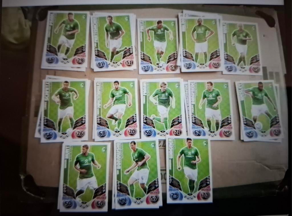 13 Kaartjes SV Werder Bremen, Verzamelen, Ophalen of Verzenden, Nieuw, Buitenlandse clubs, Poster, Plaatje of Sticker