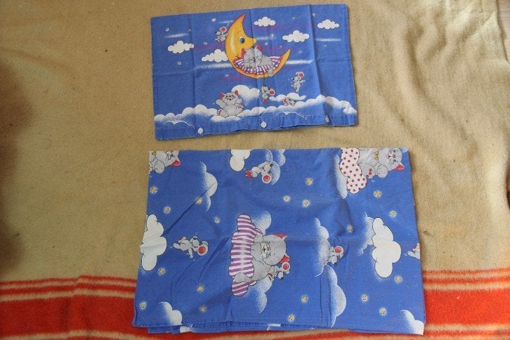 Schattig dekbedovertrek 95 x 135 met kussensloop, ., Dekbedovertrek, Zo goed als nieuw, .