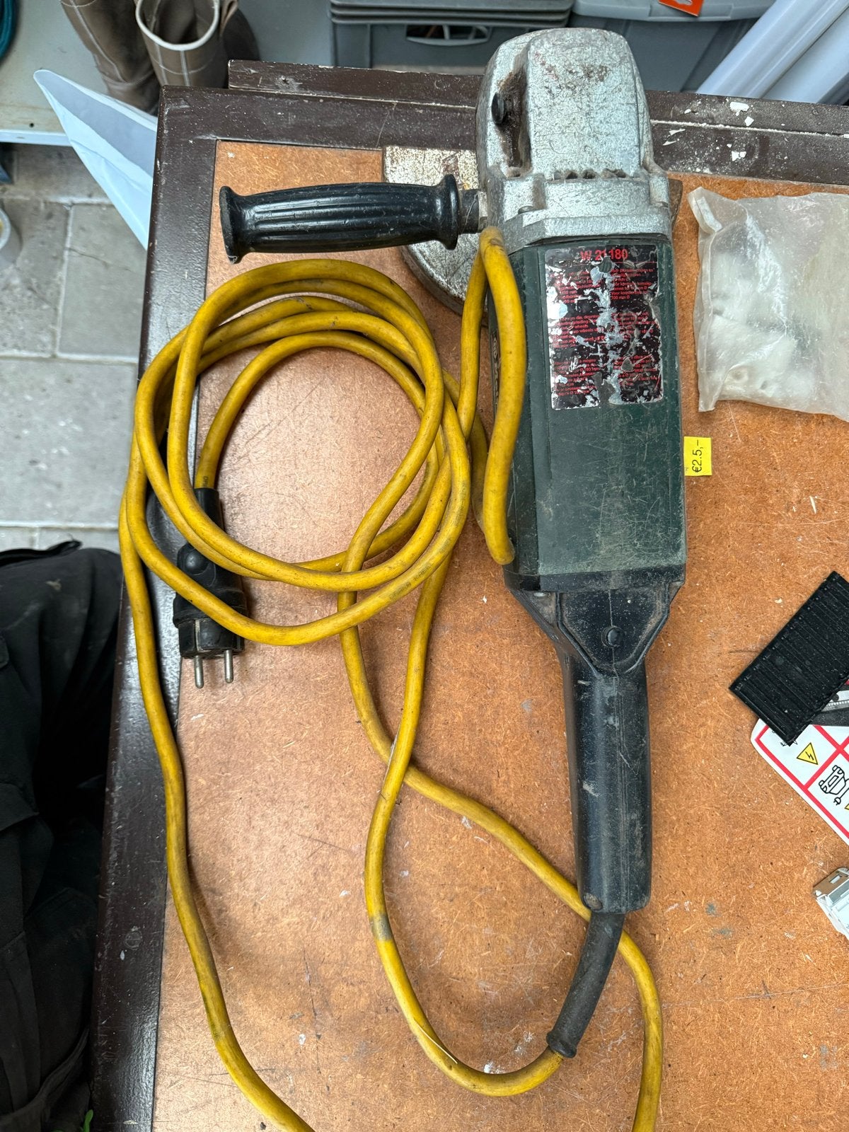 Metabo Haakse Slijper W 21-180 - 180mm Schijf, Ophalen of Verzenden, Gebruikt, 1000 watt of meer, Haakse handslijpmachine