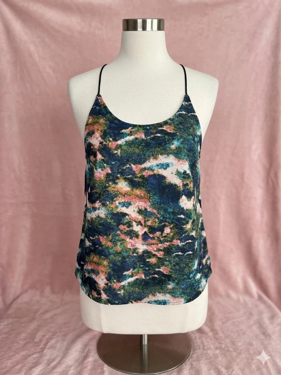 Kleurrijke H&M Racerback Top met Abstracte Print - Maat 38, Kleding | Dames, H&amp;M, Ophalen of Verzenden, Gedragen, Maat 38/40 (M)