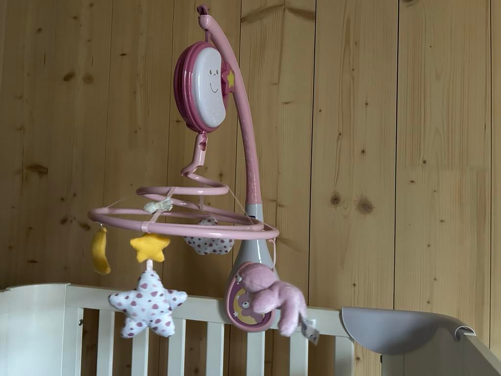Muziek Mobiel voor Baby Box of Bed - Draaiend met Geluid, Ophalen, Zo goed als nieuw, Mobiel, Met geluid
