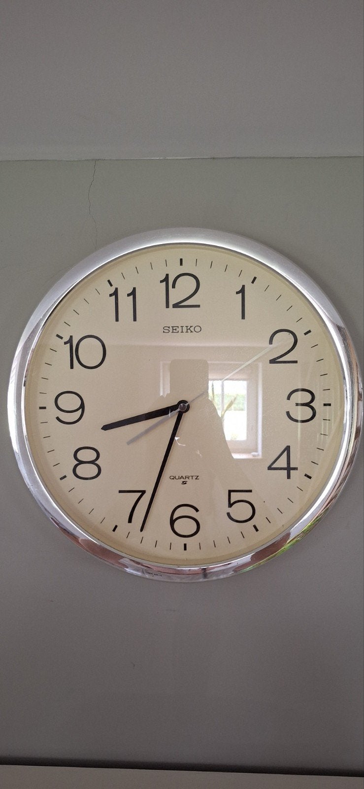 Grote Seiko wandklok - 36 cm diameter, Huis en Inrichting, Woonaccessoires | Klokken, Ophalen of Verzenden, Gebruikt, Analoog